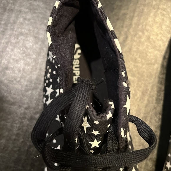 Superga Navy and White Star Pattern High Top Sneakers - Picture 4 of 7